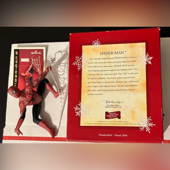 Marvel Spider-Man Hallmark Keepsake Ornament, 2004 Open Box - Picture 2 of 7
